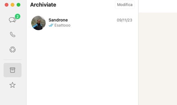 chat de whatsapp archivado mac