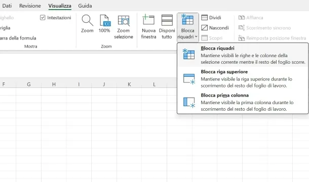 Cómo congelar celdas en el desplazamiento de Excel