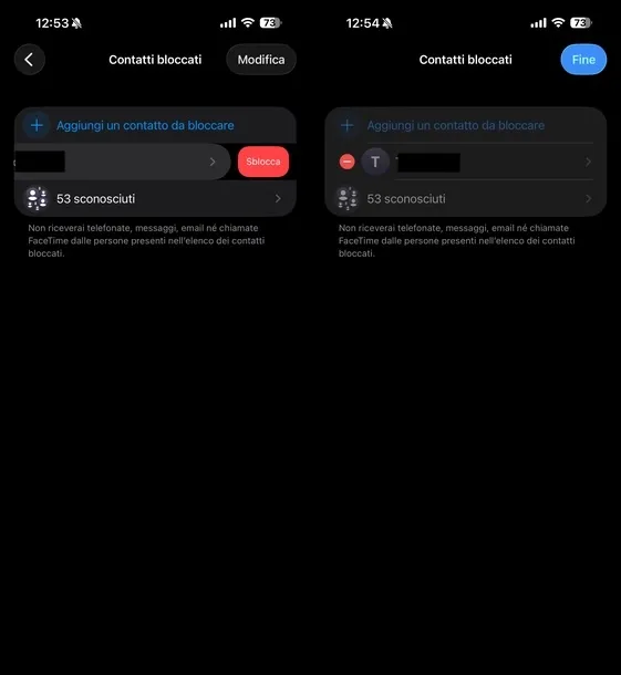Desbloquear contacto de iOS