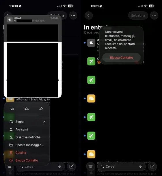 Bloquear la aplicación de correo iOS de un remitente específico