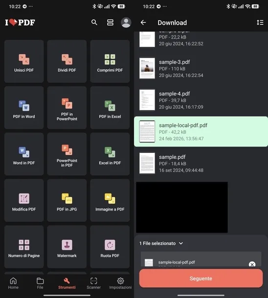 Reducir el tamaño del archivo PDF iLovePDF Android