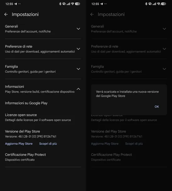 Desinstalar las actualizaciones de Google Play Store