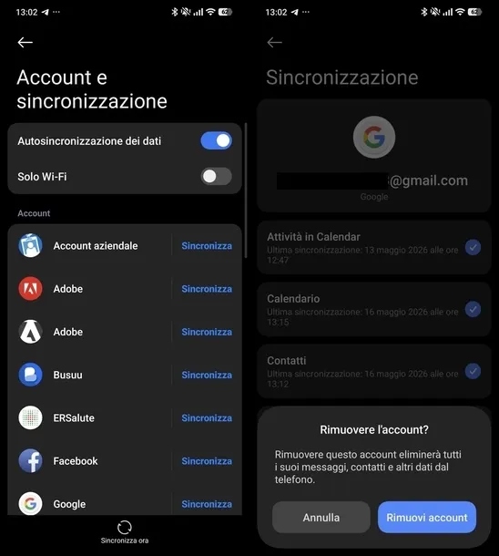 Reconectar la cuenta de Google